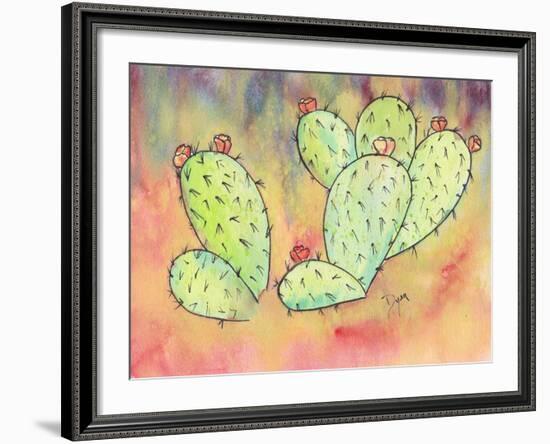 Prickly Pear Cactus-Beverly Dyer-Framed Art Print