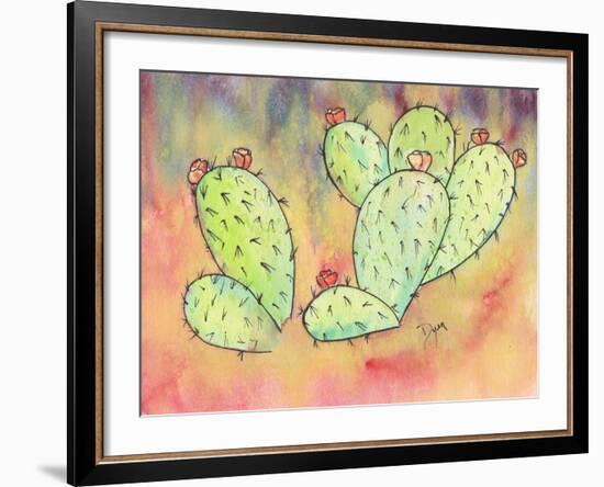 Prickly Pear Cactus-Beverly Dyer-Framed Art Print