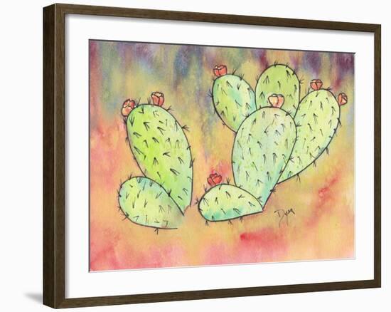 Prickly Pear Cactus-Beverly Dyer-Framed Art Print