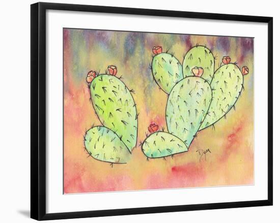 Prickly Pear Cactus-Beverly Dyer-Framed Art Print