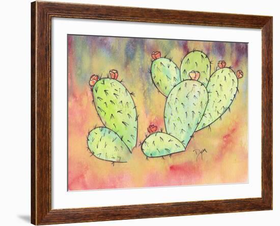 Prickly Pear Cactus-Beverly Dyer-Framed Art Print