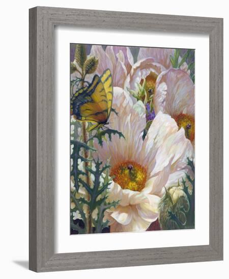 Prickly Poppies and Yellowtails-Elizabeth Horning-Framed Giclee Print
