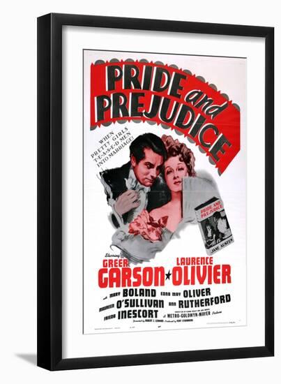 Pride and Prejudice, Laurence Olivier, Greer Garson, 1940-null-Framed Art Print