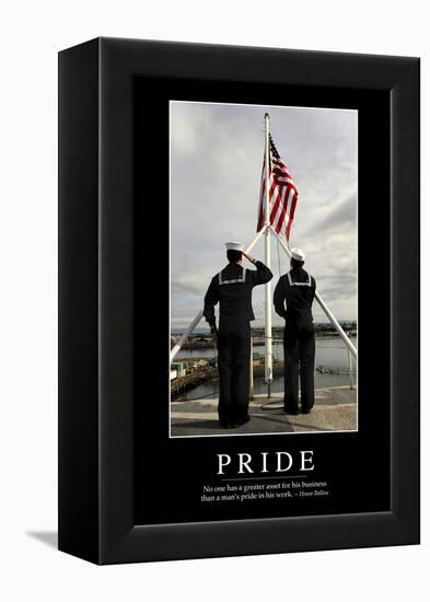 Pride: Inspirational Quote and Motivational Poster-null-Framed Premier Image Canvas