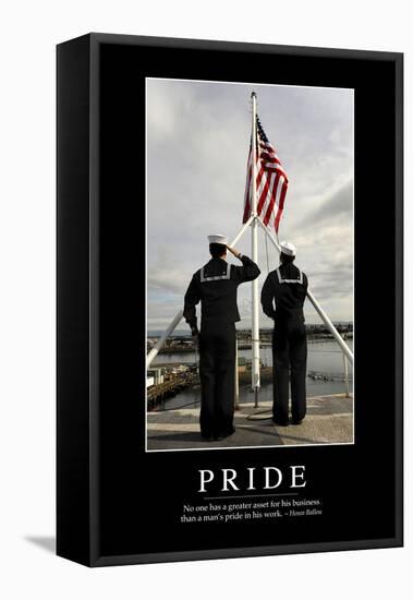 Pride: Inspirational Quote and Motivational Poster-null-Framed Premier Image Canvas