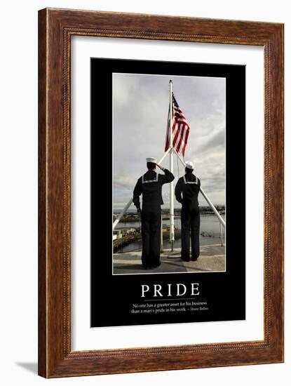 Pride: Inspirational Quote and Motivational Poster-null-Framed Photographic Print