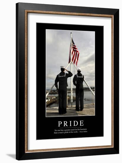 Pride: Inspirational Quote and Motivational Poster-null-Framed Photographic Print