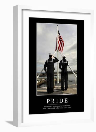 Pride: Inspirational Quote and Motivational Poster-null-Framed Photographic Print