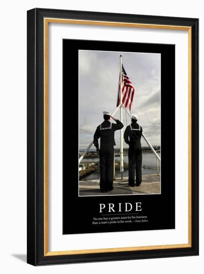 Pride: Inspirational Quote and Motivational Poster-null-Framed Photographic Print