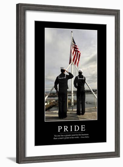 Pride: Inspirational Quote and Motivational Poster-null-Framed Photographic Print