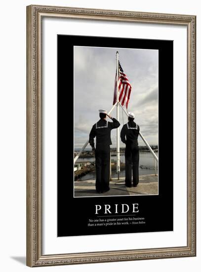 Pride: Inspirational Quote and Motivational Poster-null-Framed Photographic Print