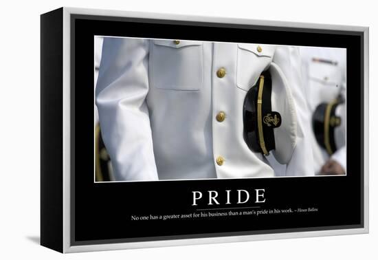 Pride: Inspirational Quote and Motivational Poster-null-Framed Premier Image Canvas