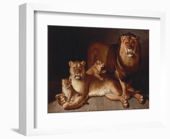 Pride of Lions-Jean-Baptiste Huet-Framed Giclee Print