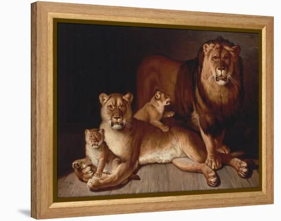 Pride of Lions-Jean-Baptiste Huet-Framed Premier Image Canvas