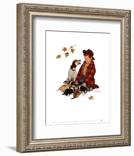 Pride of Parenthood-Norman Rockwell-Framed Art Print