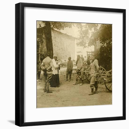 Priest saying mass in the open air, c1914-c1918-Unknown-Framed Photographic Print
