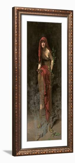 Priestess of Delphi, 1891-John Collier-Framed Giclee Print