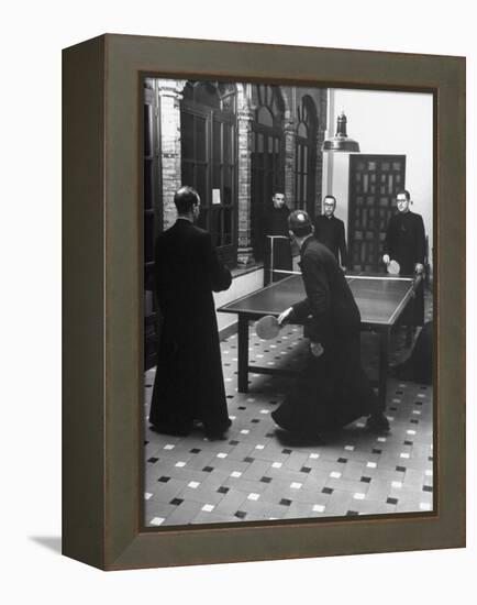 Priests Playing Ping-Pong at Social School-Dmitri Kessel-Framed Premier Image Canvas