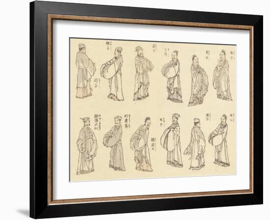 Priests-Katsushika Hokusai-Framed Giclee Print