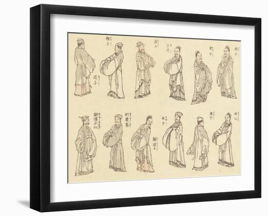 Priests-Katsushika Hokusai-Framed Giclee Print