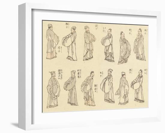 Priests-Katsushika Hokusai-Framed Giclee Print