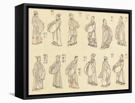 Priests-Katsushika Hokusai-Framed Premier Image Canvas