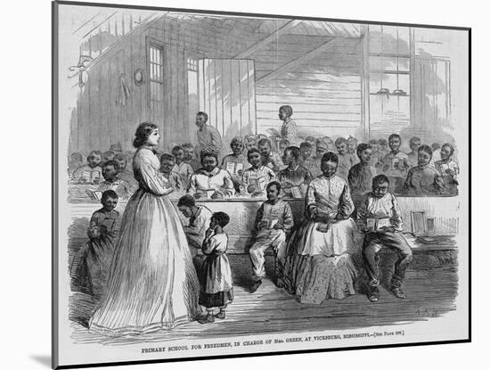 Primary School for Freedmen, in Charge of Mrs. Green, at Vicksburg, Mississippi.-null-Mounted Giclee Print