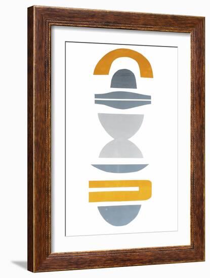 Primary Tribal Shapes VI-Rob Delamater-Framed Art Print