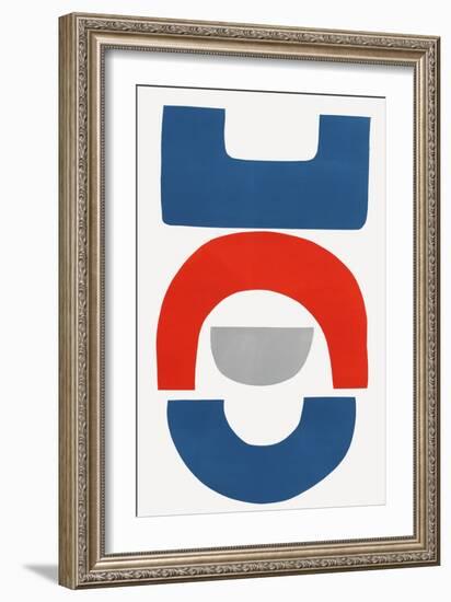 Primary Tribal Shapes VIII-Rob Delamater-Framed Art Print