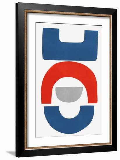 Primary Tribal Shapes VIII-Rob Delamater-Framed Art Print