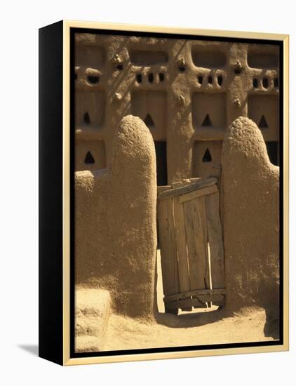 Primative Wooden Gate, Mali, West Africa-Ellen Clark-Framed Premier Image Canvas