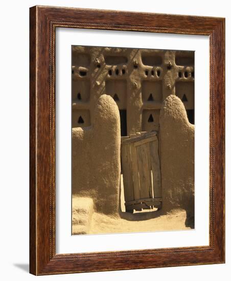 Primative Wooden Gate, Mali, West Africa-Ellen Clark-Framed Photographic Print