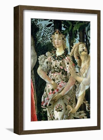 Primavera: Detail of Flora-Sandro Botticelli-Framed Giclee Print