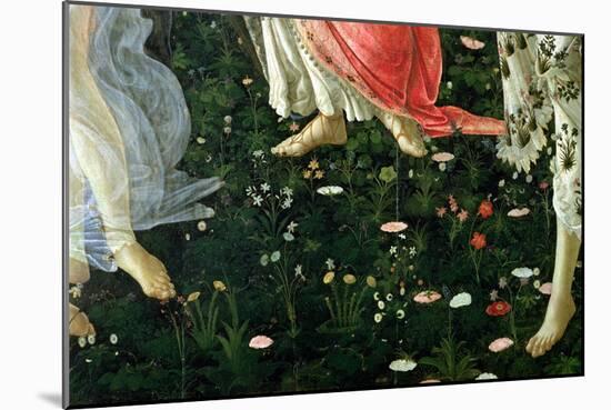 Primavera: Detail of Flowers-Sandro Botticelli-Mounted Giclee Print