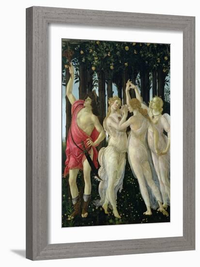 Primavera: Detail of the Three Graces and Mercury-Sandro Botticelli-Framed Giclee Print