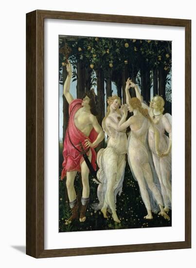Primavera: Detail of the Three Graces and Mercury-Sandro Botticelli-Framed Giclee Print