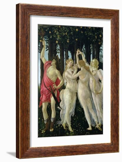 Primavera: Detail of the Three Graces and Mercury-Sandro Botticelli-Framed Giclee Print