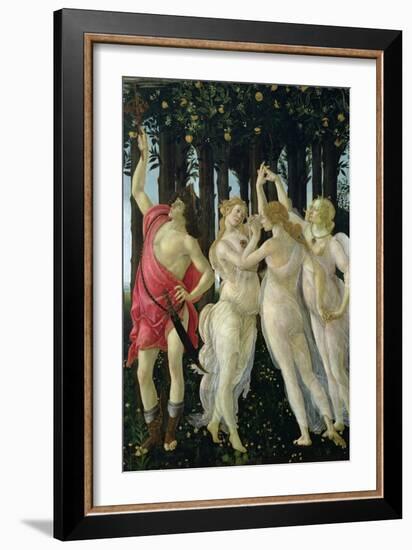 Primavera: Detail of the Three Graces and Mercury-Sandro Botticelli-Framed Giclee Print