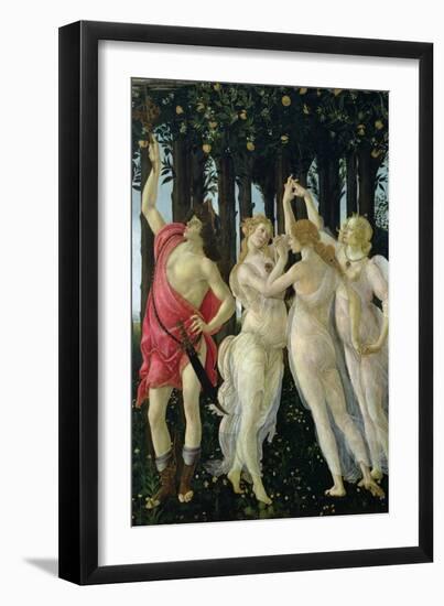 Primavera: Detail of the Three Graces and Mercury-Sandro Botticelli-Framed Giclee Print