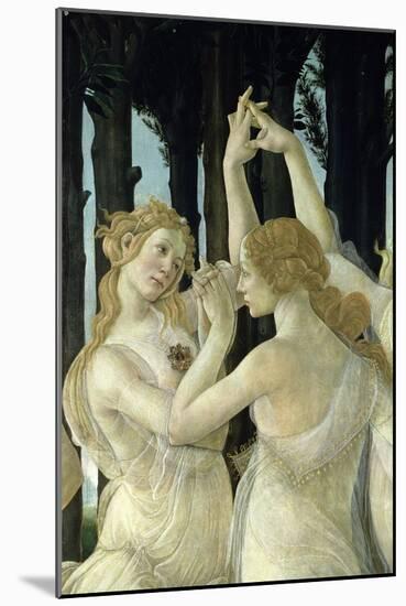 Primavera: Detail of Two of the Three Graces-Sandro Botticelli-Mounted Giclee Print