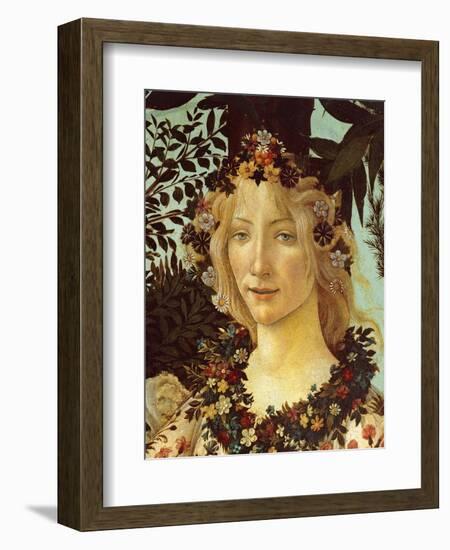 Primavera, Face of Flora-Sandro Botticelli-Framed Art Print