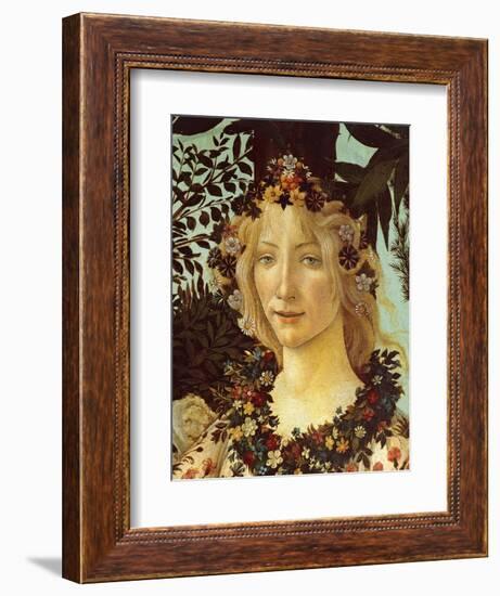 Primavera, Face of Flora-Sandro Botticelli-Framed Art Print