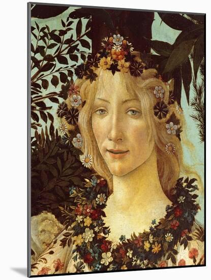 Primavera, Face of Flora-Sandro Botticelli-Mounted Art Print