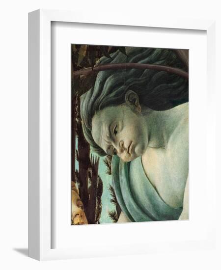 Primavera, Face of Zephyrus blowing-Sandro Botticelli-Framed Art Print