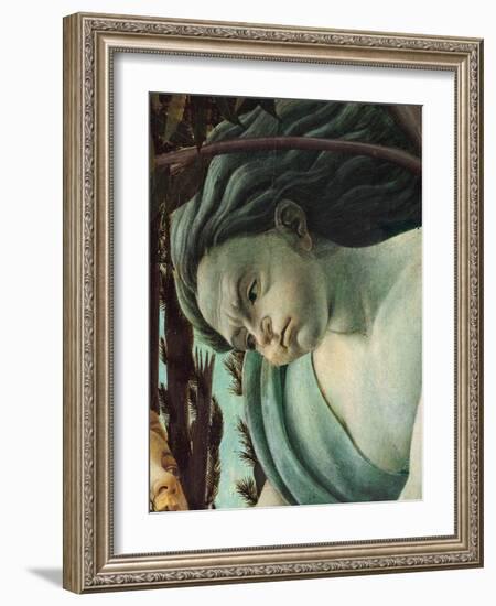 Primavera, Face of Zephyrus blowing-Sandro Botticelli-Framed Art Print