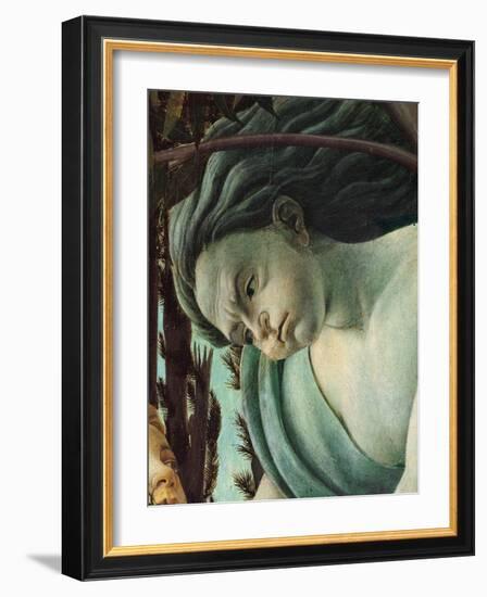 Primavera, Face of Zephyrus blowing-Sandro Botticelli-Framed Art Print