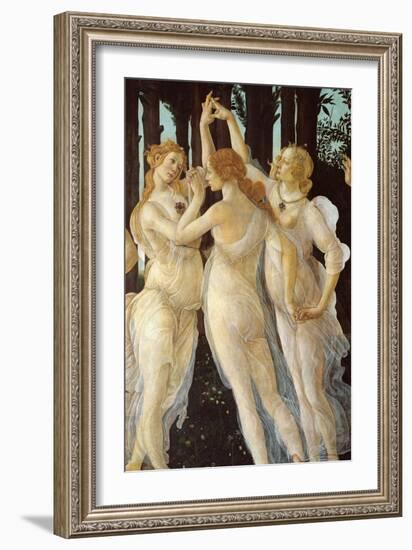 Primavera, Three Graces-Sandro Botticelli-Framed Art Print