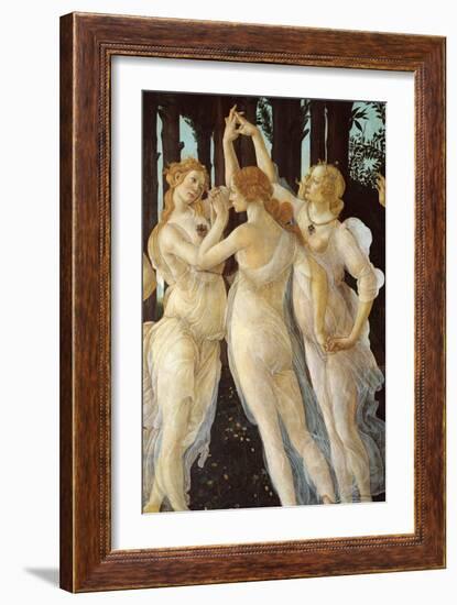 Primavera, Three Graces-Sandro Botticelli-Framed Art Print