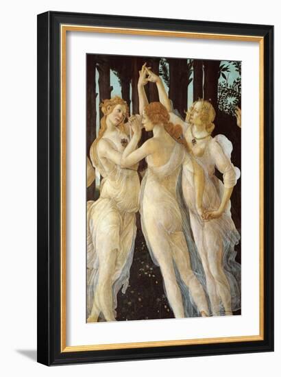 Primavera, Three Graces-Sandro Botticelli-Framed Art Print