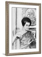 Prime Minister Indira Gandhi of India at the National Press Club Washington, 1966-Warren K^ Leffler-Framed Photographic Print